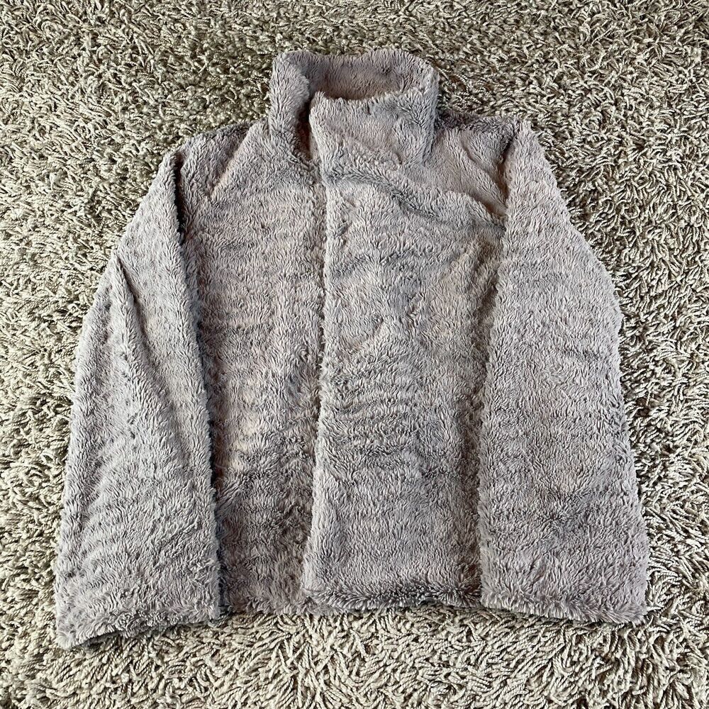 Patagonia Pelage Jacket Womens Medium M Gray Fleece Pink Lined Outdoor Sherpa